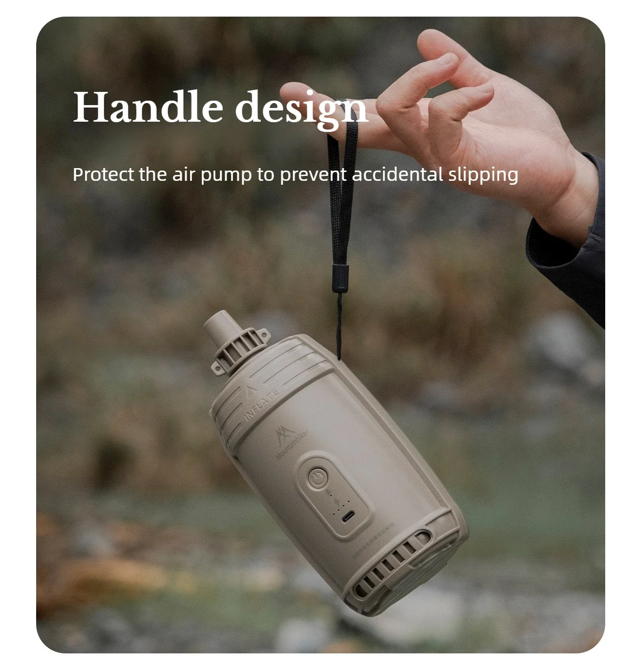 Mountainhiker Neue Tragbare Luftpumpe USB-Aufladbarer Inflator Geeignet für Campingzelte Luftmatratzen Pool-Schwimmhilfen – Detail 8