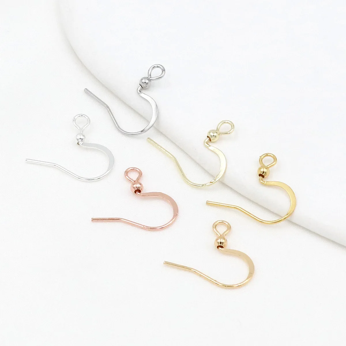 20/40/60Pcs 18K Gold Plated French Ear Wires Ball Fish Hook Earring Hooks with Loop For DIY Earrings Jewelry Making Findings