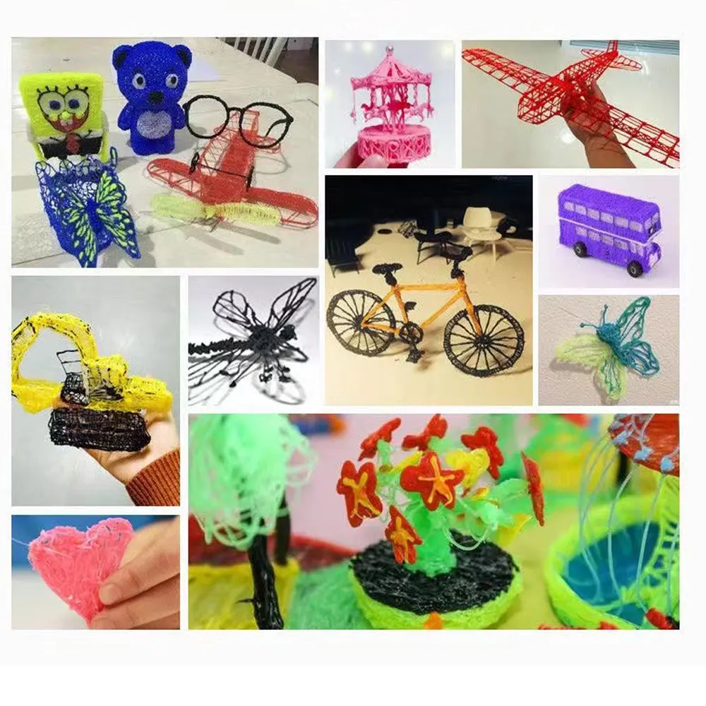 3D Printing Pen Drawing Book Reusable Colorful 40 Pattern Thick Paper Clear Plate Painting Graffiti Template for 3D Pen Kid Gift