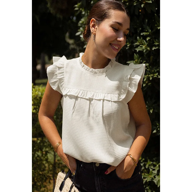 T-shirt ort Sve tricoté Simple et polyvalent pour femmes, polyvalent, confortable, respirant, toutes saisons, couleur de base