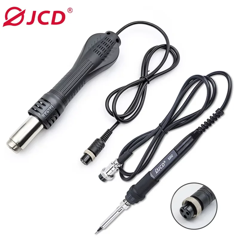 JCD Hot Air Gun Desoldering Hot Air Gun Handle Soldering Iron is Suitable for 858D 868D 8898 Rework Solder Repair Station New