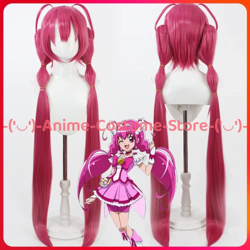 

Pretty Cure Hoshizora Miyuki, парик для косплея, двойные косы, аниме, игровой персонаж, Хэллоуин, карнавальный костюм для вечеринки, парики, синтетические волосы