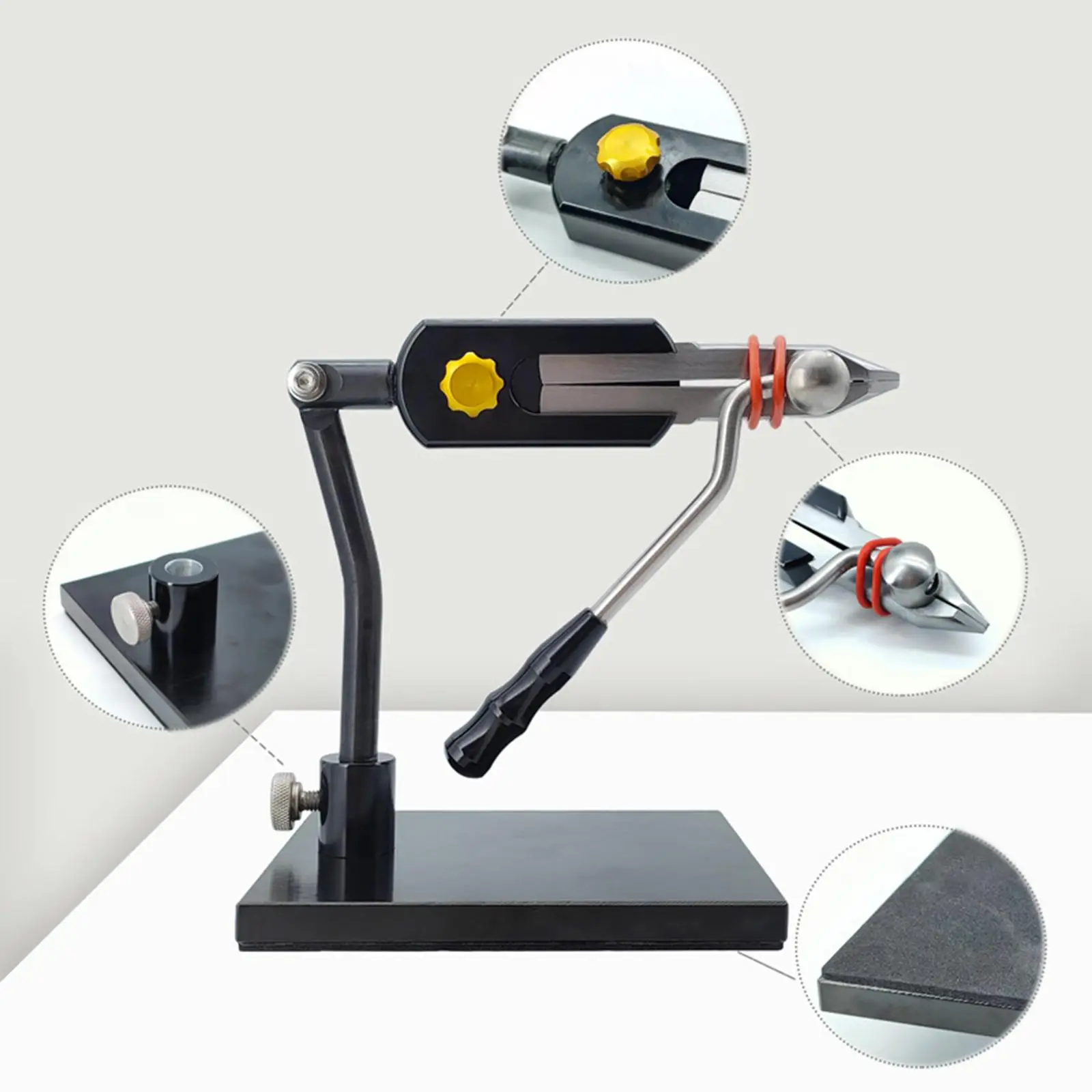 يطير ربط ملزمة قاعدة سبيكة 360 °   أدوات ربط الذبابة للمبتدئين، طُعم الصيد