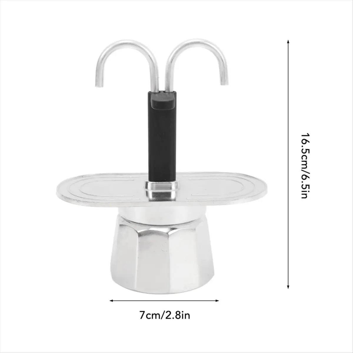 

Горячая кофеварка A152I на 2 чашки, мини-кофейник на 100 мл, алюминиевая плита с двойной головкой, кофеварка для эспрессо для домашнего кафе, офиса