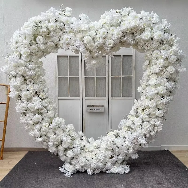 Hot Sale Heart Pink Red White Rose Wall Flower Decoration Economy Factory Home Garden Wedding Arch