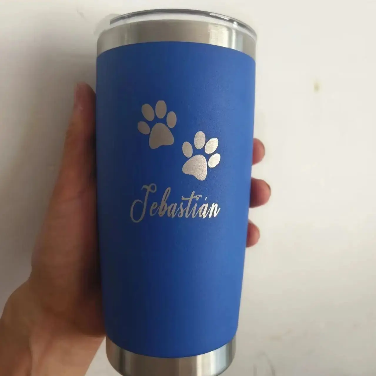 Custom 20 oz Tumbler with Lid Stainless Steel Double Wall Vacuum Insulated Travel Mug Coffee Cup Great for Cold