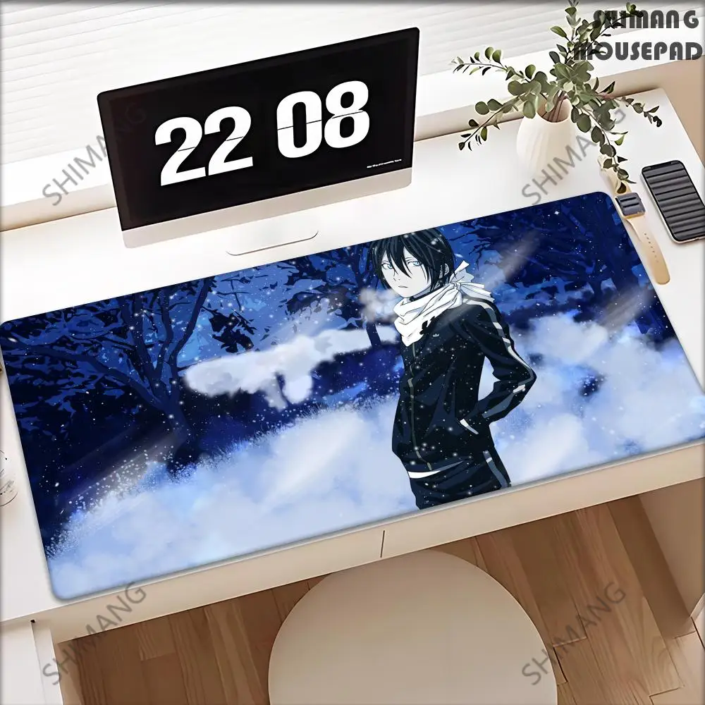 Noragami Night Fight Animation Beautiful patternsOffice Computer Desk Mat Table Big Mouse Pad Laptop Cushion Nonslip Decor