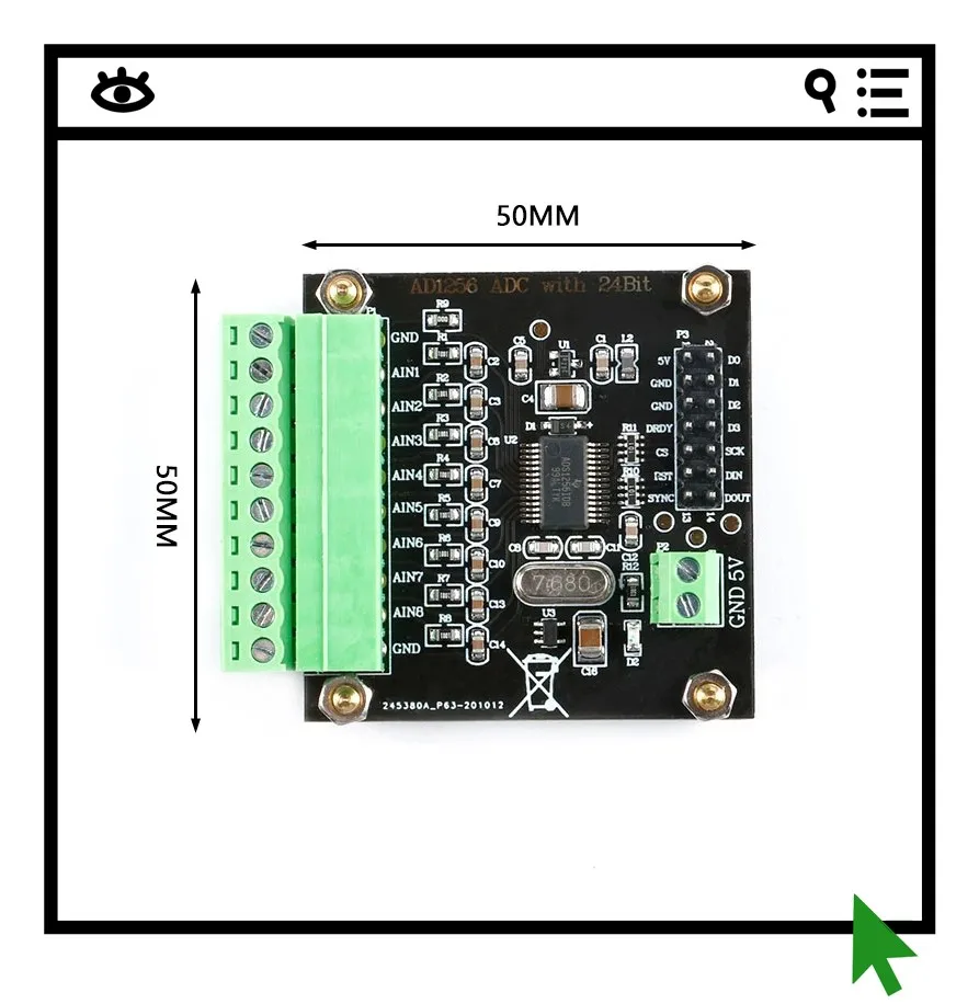 carte-d'acquisition-de-donnees-adc-24-bits-module-ads1256-convertisseur-analogique-numerique-d'acquisition-adc-haute-precision