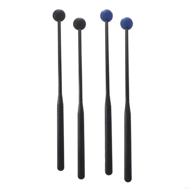 

1 Pair Rubber Ball Mallet Smooth Handle Set Beginner Percussion Marimba Playing A70D