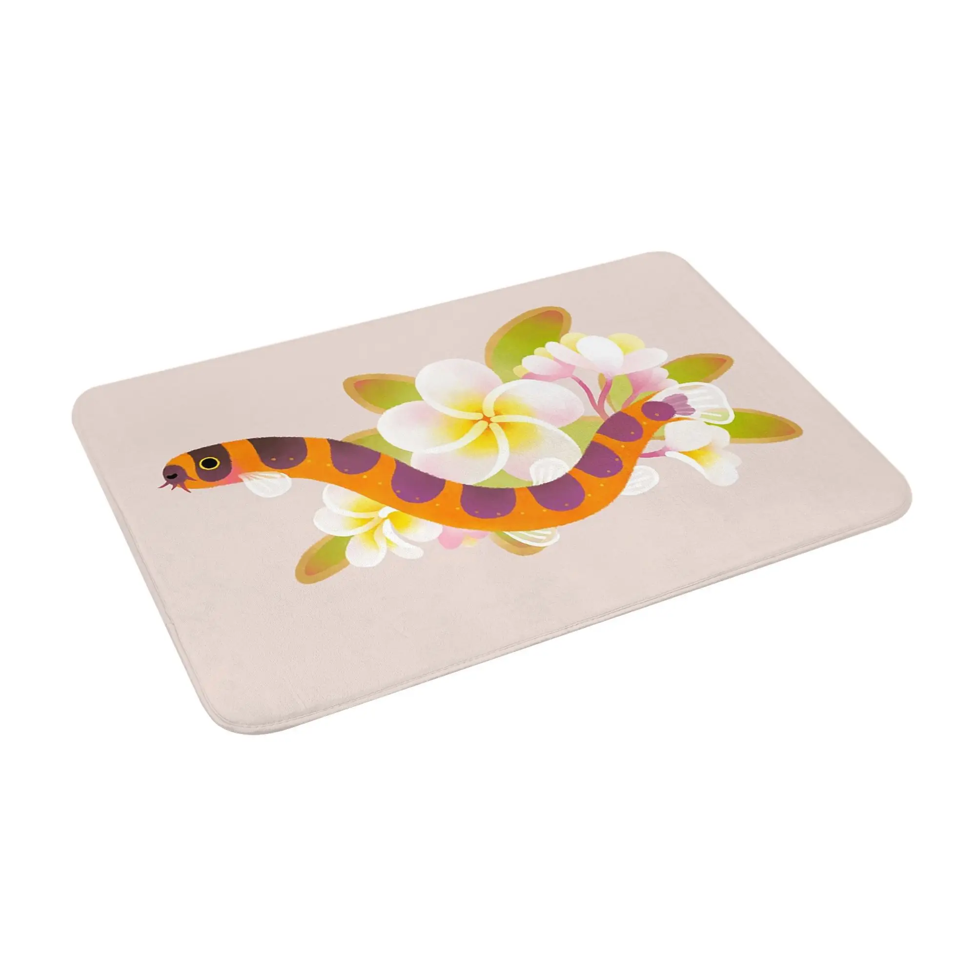 

Kuhli loach and plumeria Anti-slip Doormat Floor Mat Sand Scraping Carpet Rug for Kitchen Entrance Home Bathroom Footpad Mats