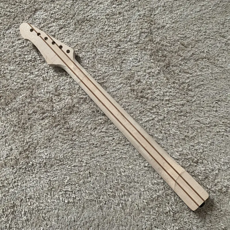Unfinished Floyd Rose Style Electric Guitar Kit Maple With Rosewood NO Fret Neck Flamed Body Guitar Set Stock Item YN784+YB784