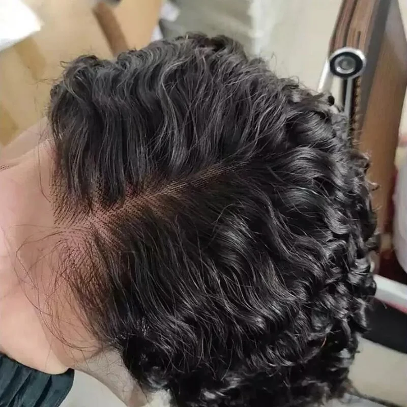 Parrucca frontale del merletto dell'onda profonda 13x6 parrucche trasparenti dei capelli umani del merletto con i capelli del bambino capelli umani Bling parrucca anteriore del merletto dell'onda profonda