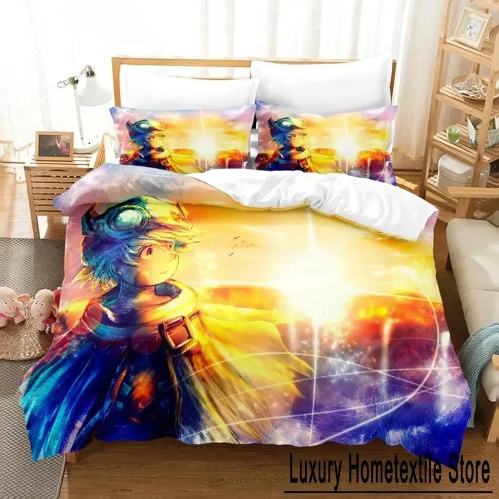 

Fashion Printing Anime Made in Abyss Bedding Set Boys Girls Twin Queen Size Duvet Cover Pillowcase Bed Kids Adult Home Textiles