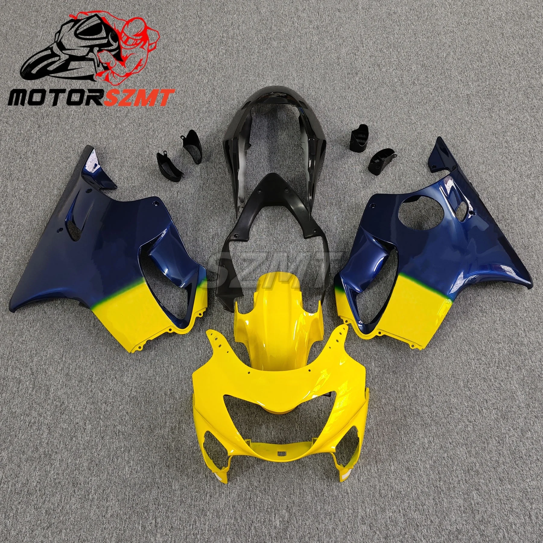 ABS plastic Injection motorcycle fairings kits for HONDA CBR600 F4 CBR600F4 1999 2000 99 00 silver black fairng set Replacement