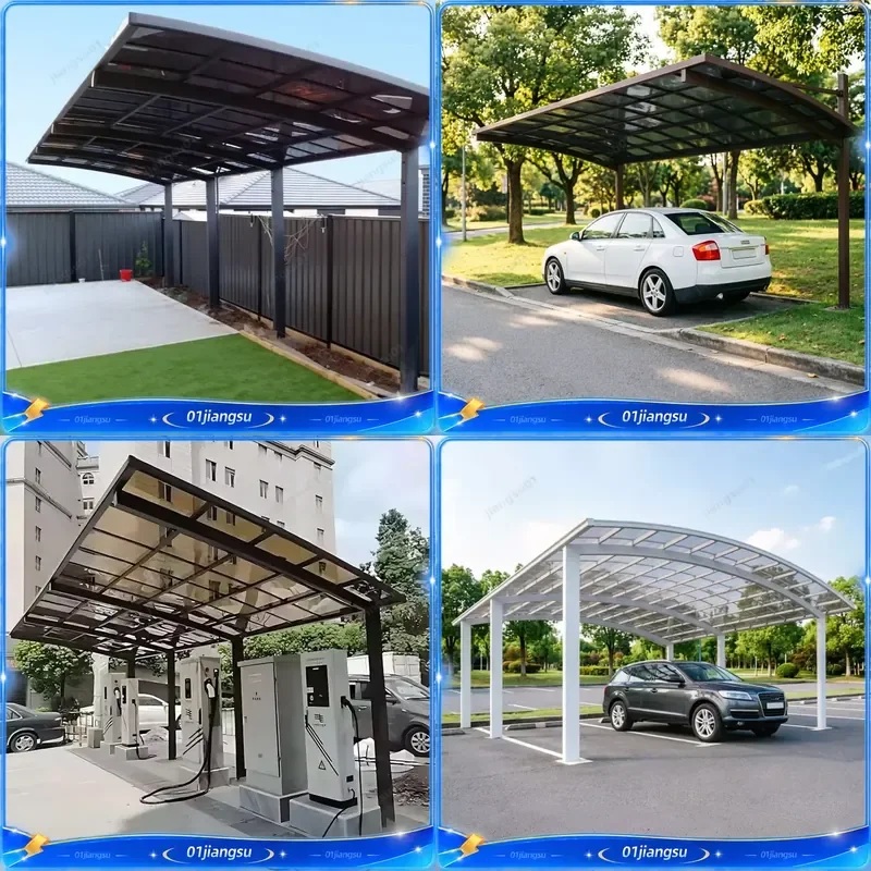 Aluminum Acrylic Carport Canopy Independent Installation Rainproof Car Shelter for Backyard Garden Balcony Patio Parking