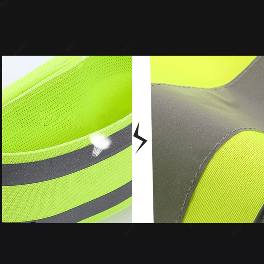 

2 Pcs Reflective Wrist Strap Bands Safety Bracelets Armband Wristbands for Night Fluorencent