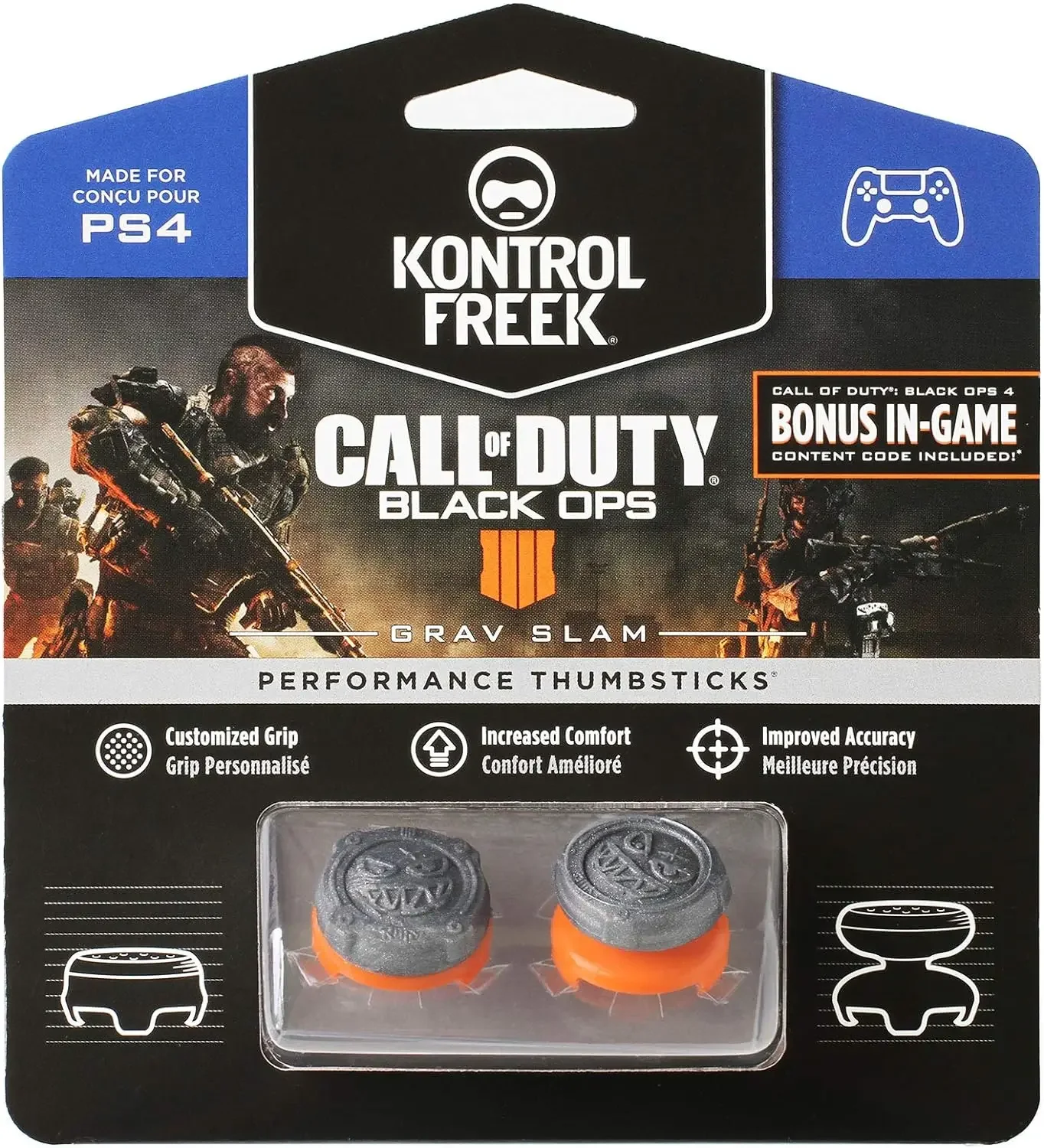 KontrolFreek Call of Duty: Black Ops 4 Grav Slam for PlayStation 4 (PS4) and PlayStation 5 (PS5)