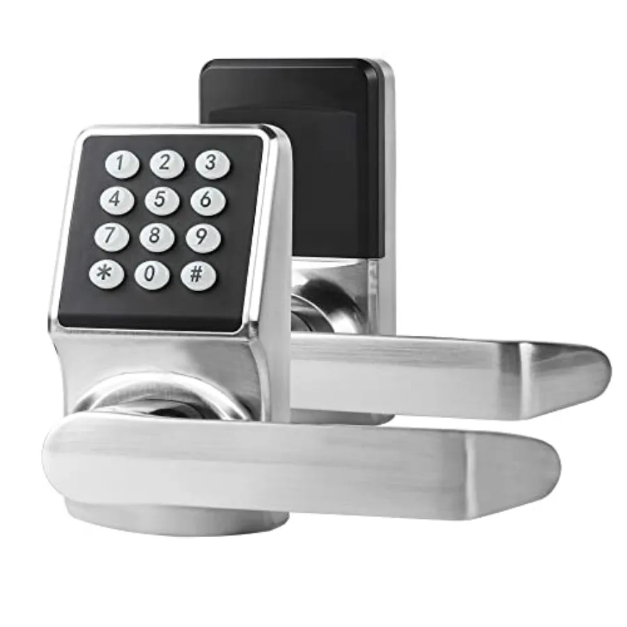 

Electronic Door Lock with Door Handle, Keypad Door Lock with Handle, Smart Locks for Front Door Keyless Entry Digital Knob with
