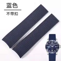 19mm 20mm 21mm Rubber Silicone Watch Strap Waterproof Watchband for Longines master Conquest HydroConquest L3 Black Accessories