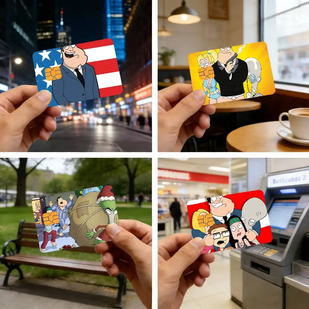 

Наклейки для кредитных карт A-american CUTE, защитная пленка для банковских карт, транспортных карт, карт D-dad, водонепроницаемая и устойчивая к царапинам.