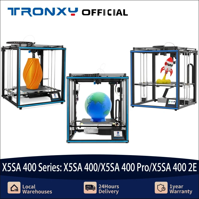 

Tronxy X5SA/X5SA 400 Series Pro 2E FDM 3D Printers Upgrade Large Size 400*400*400mm High Precision Auto-Leveling DIY 3d Printer