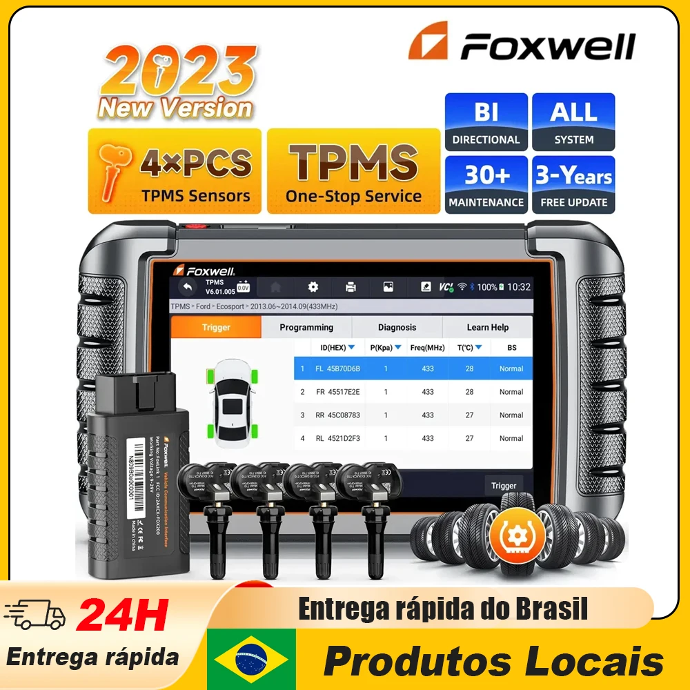 

2023 FOXWELL NT809TS Bluetooth OBD2 Automotive Scanner Car Tpms Diagnostic Tools Active Test All System Car Diagnostic Tool