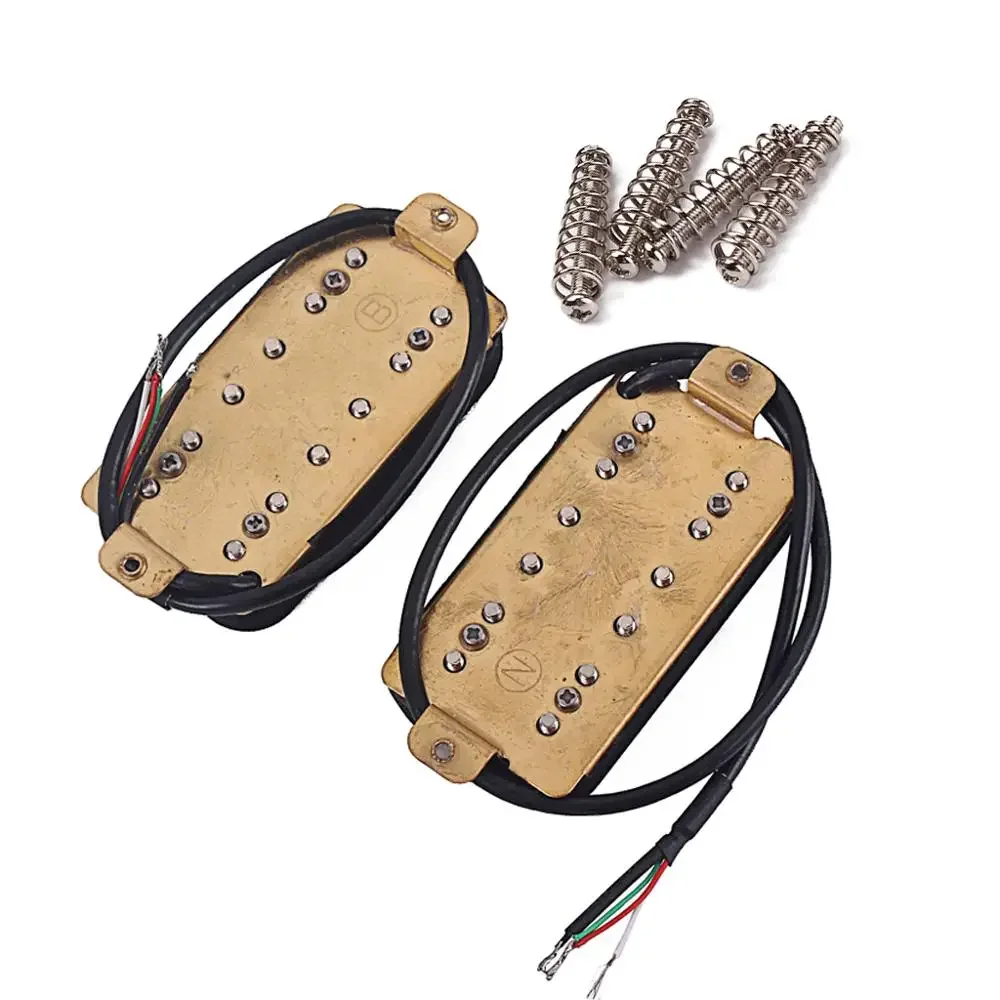 GMC84 Alnico 8 Double Coil Humbucker Neck & Bridge Pickup Set Black 4 Wires SLOW Output Guitar Accessories Pickup