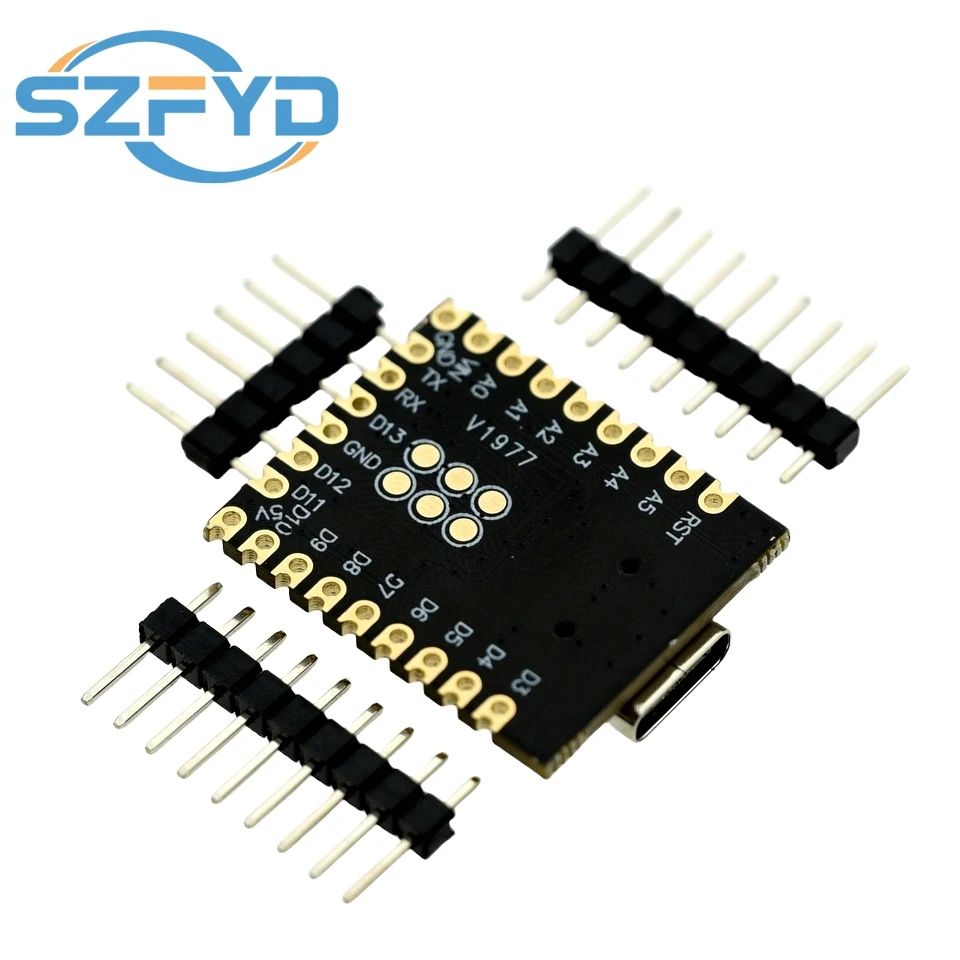 Placa de desenvolvimento Nano Mini Ultra Compact Type-C com interface serial ATmega328P e CH340 para Arduino