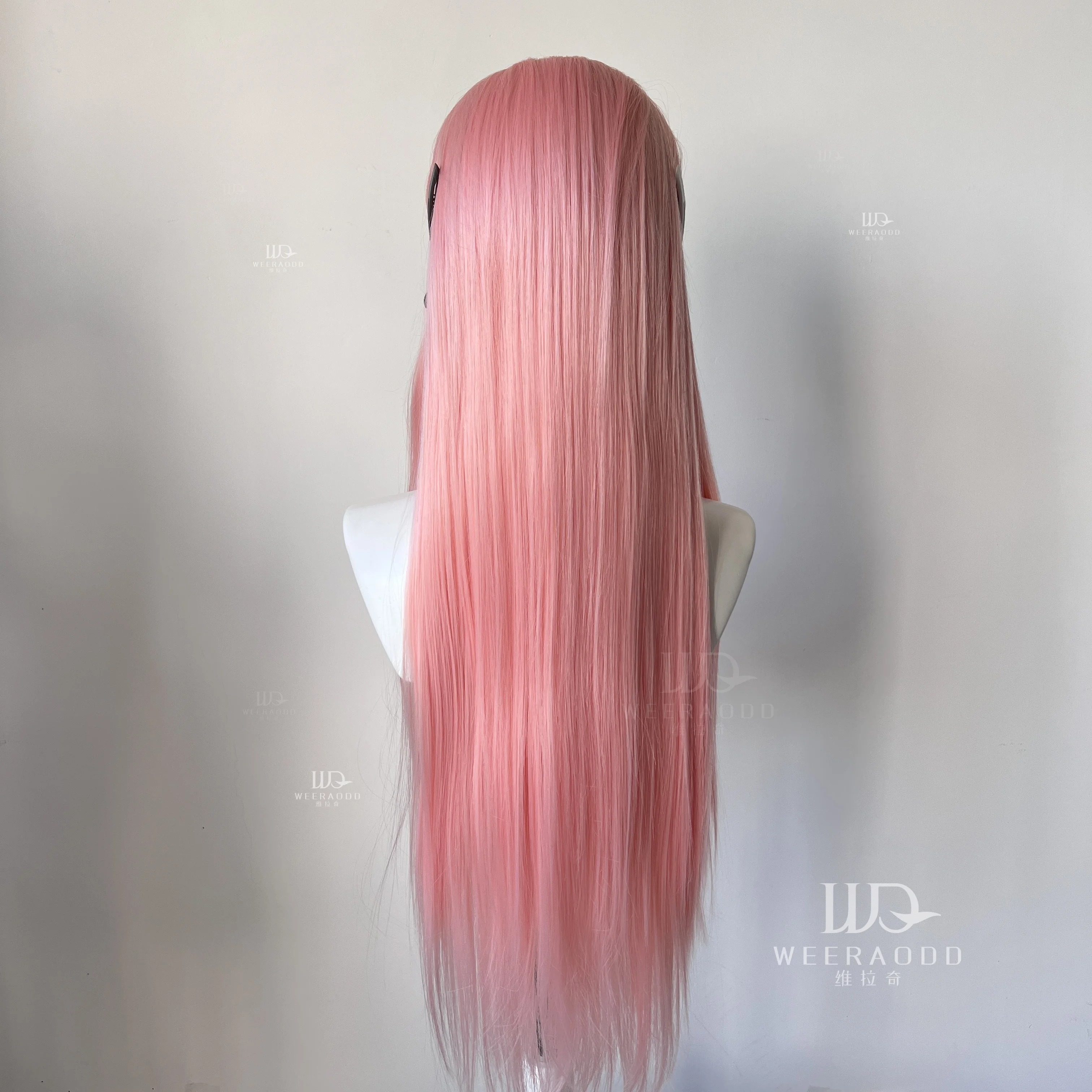 Peluca rosa claro para mujer، peluca con malla أمامي 13x4، pelucas sintéticas largas y rectas de 26 pulgadas، peluca de Cospla