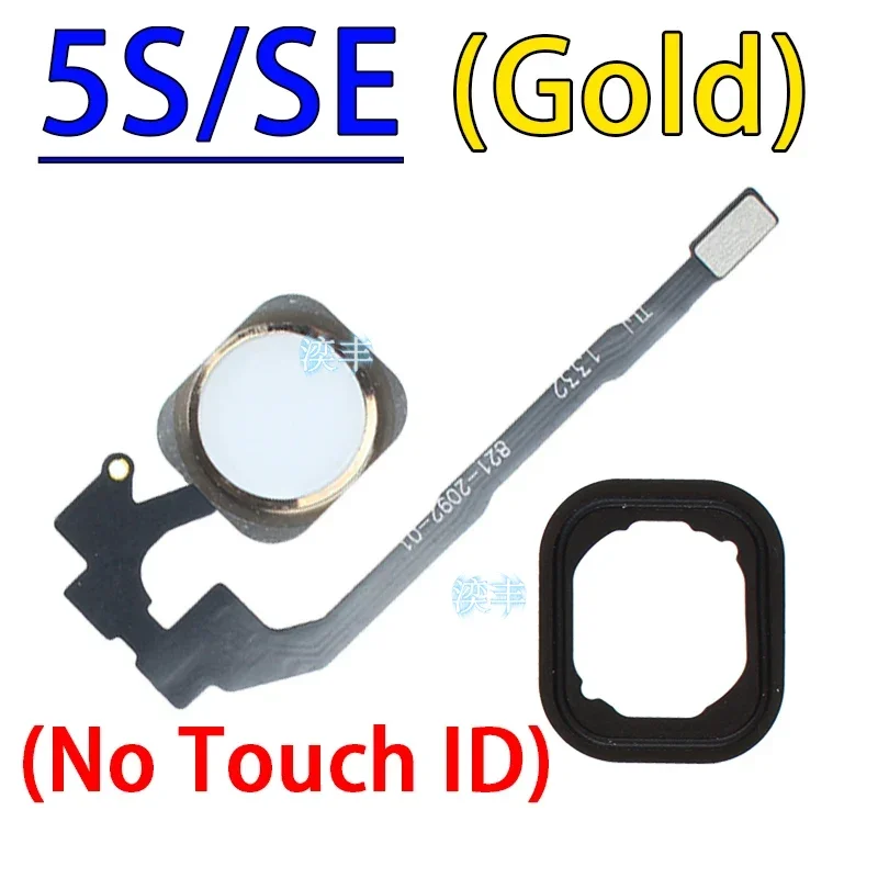 Replacement Parts for Iphone 5 5C 5S SE 2016 6 6S Plus Home Button Flex Cable Return Function (No Fingerprint)