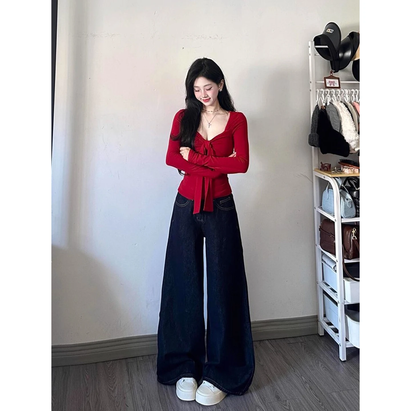 เสื้อยืดแขนยาวสไตล์เกาหลีสำหรับผู้หญิง ฤดูหนาว ผ้าเชอร์ปา คอตั้ง ซับในแบบควิลท์ ดีไซน์หรูหรา สง่างาม เหมาะสำหรับผู้หญิง สวมใส่เป็นชั้นในได้ ใช้งานได้จริง สไตล์วินเทจ