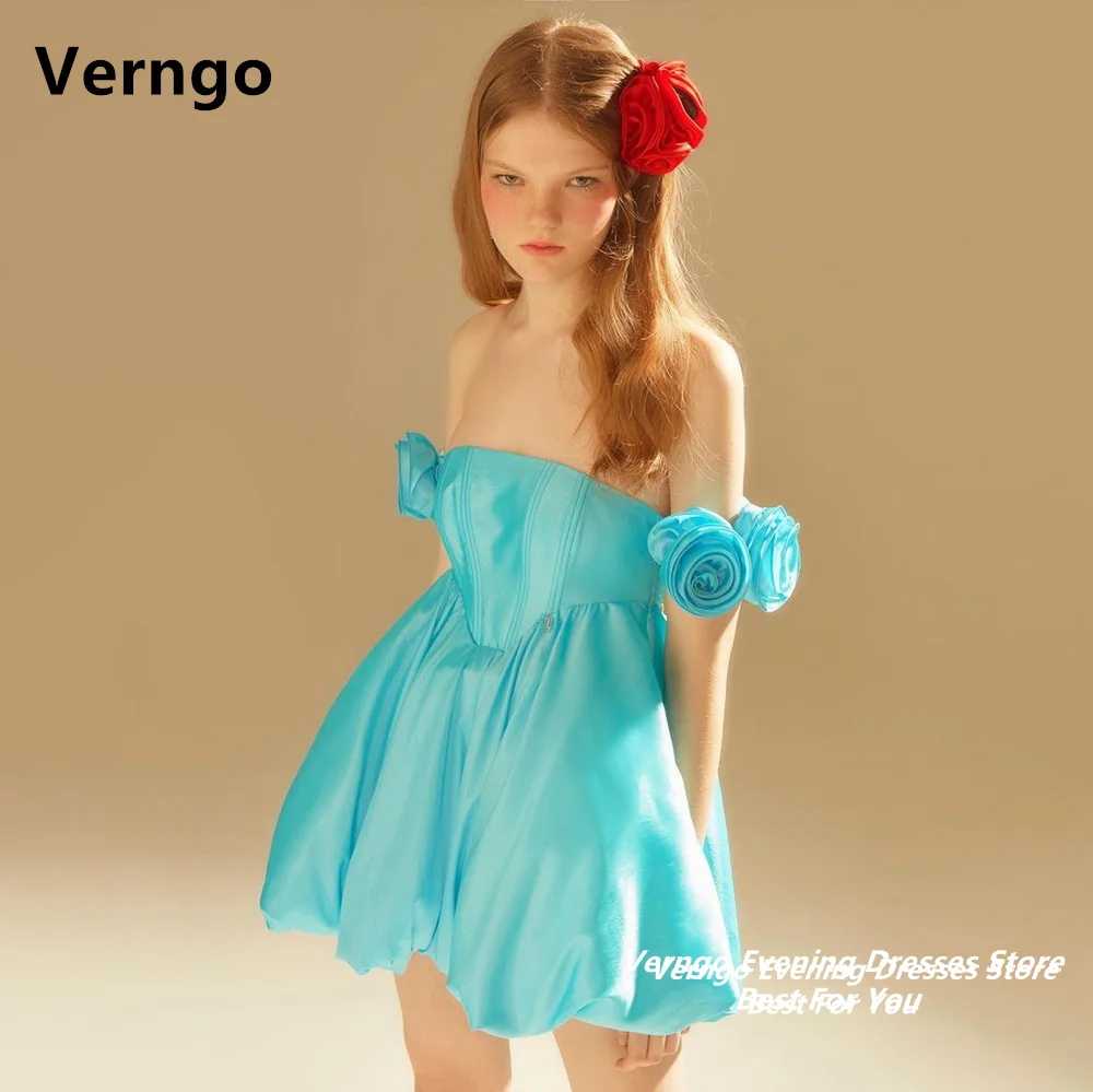 

Verngo Princess Ball Gown Dress Square Collar Women Swing Mini Dress Off The Shoulder Fairy Cake Robe Retor