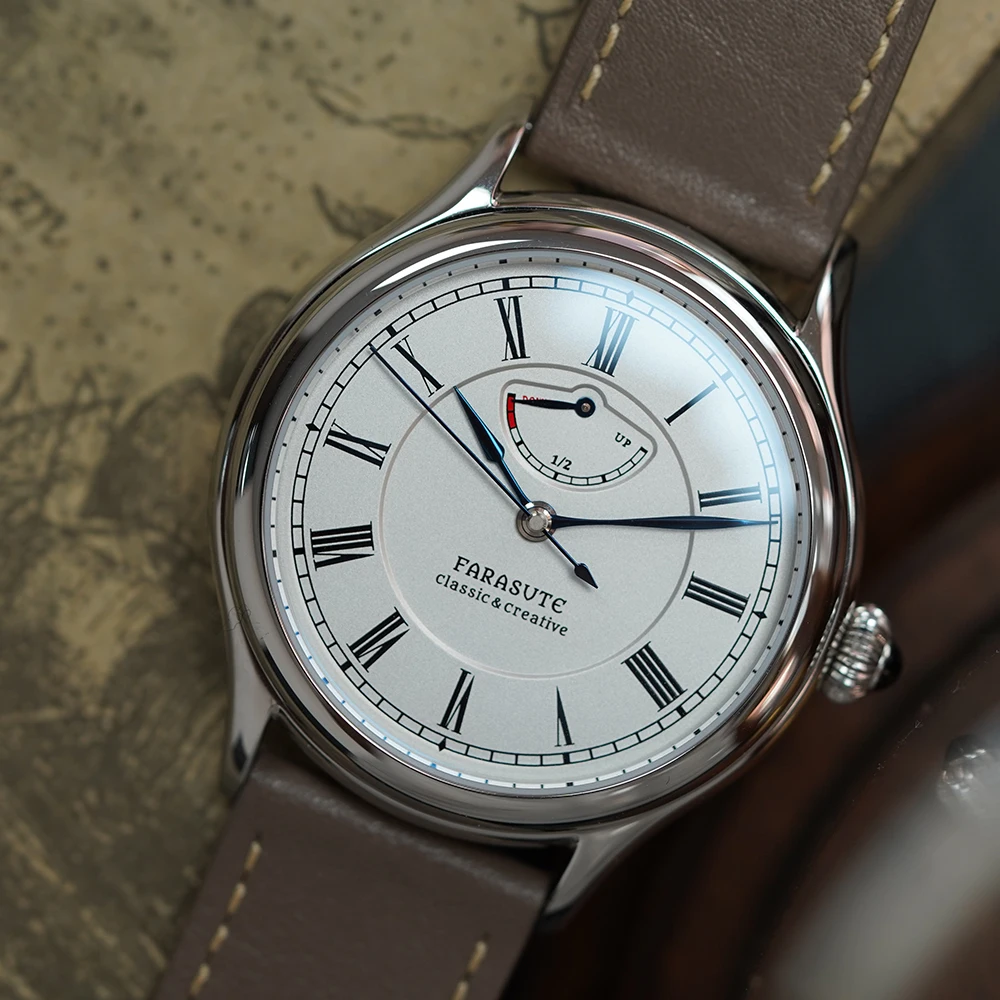 

Мужские механические наручные часы FARASUTE Fashion с ручным заводом, 80-часовым запасом хода, индивидуальным дизайном из Ханчжоу, сапфировым стеклом