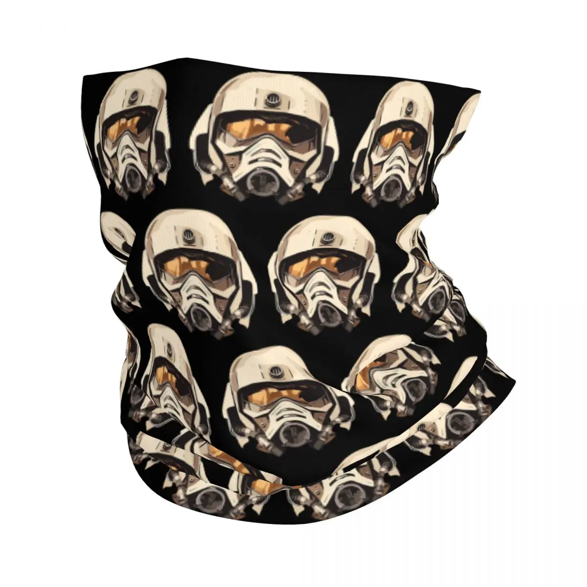 الخيال العلمي ستارفايتر خوذة قتال باندانا غطاء الرقبة المطبوعة الوجه وشاح متعدد الوظائف بالاكلافا المشي لمسافات طويلة الصيد للجنسين الكبار