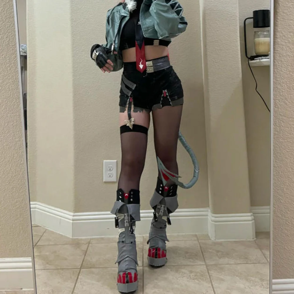 Zenless منطقة صفر جين دو تأثيري حلي جوارب طويلة النساء السود JK جوارب فتاة موحدة اكسسوارات أنيمي لعبة PlayRole الجوارب #5