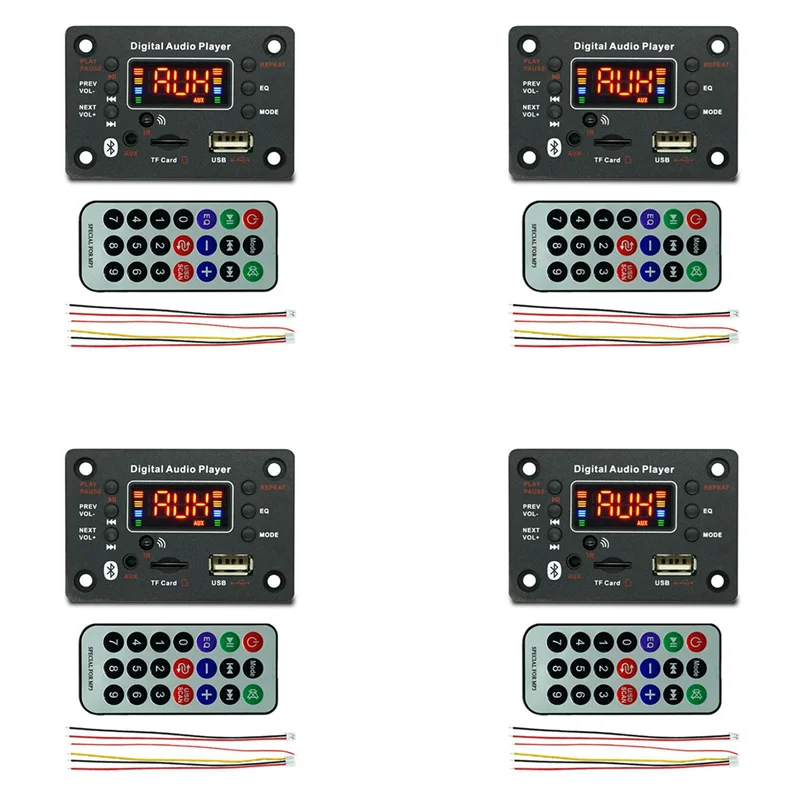 AS95-4X وحدة مشغل MP3 بلوتوث متوافقة مع JQ-مع مكبر كهربائي فك مجلس مكبر للصوت وحدة راديو FM للسيارة