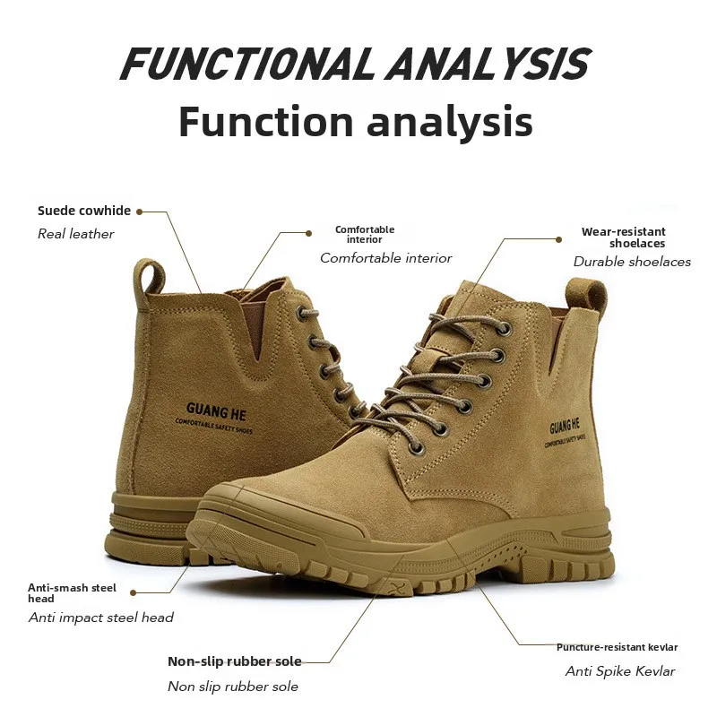 أحذية السلامة أحذية العمل مبطنة بالصوف سميكة الدافئة الصلب تو أحذية الأمن الشتاء أحذية العمل الدافئة أحذية عمل البناء