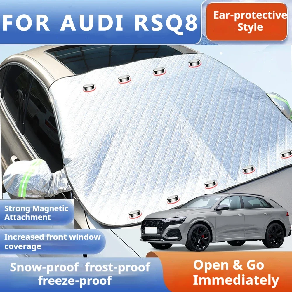 

Thickened Car Now Sunshade Windshield Cover With 5/9 Magnets UV Protection Anti Snow Sunlight For Front Windsh For AUDI RSQ8