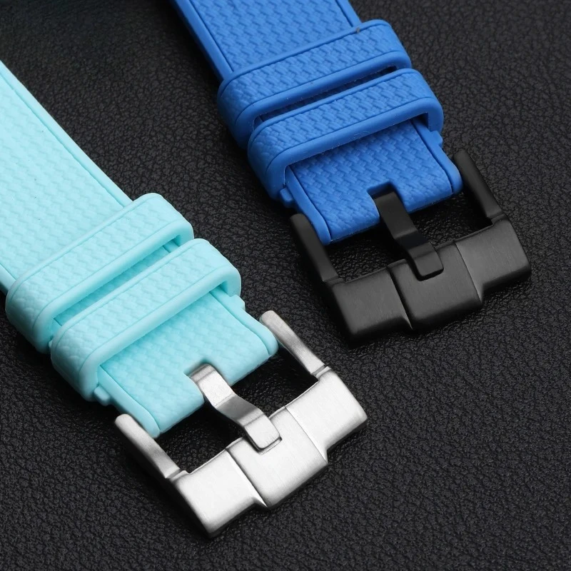 rubber Watchband For rolex Joint MoonSwatch Constellation Waterproof Sports 20mm Watch Strap Curved End Band image 3