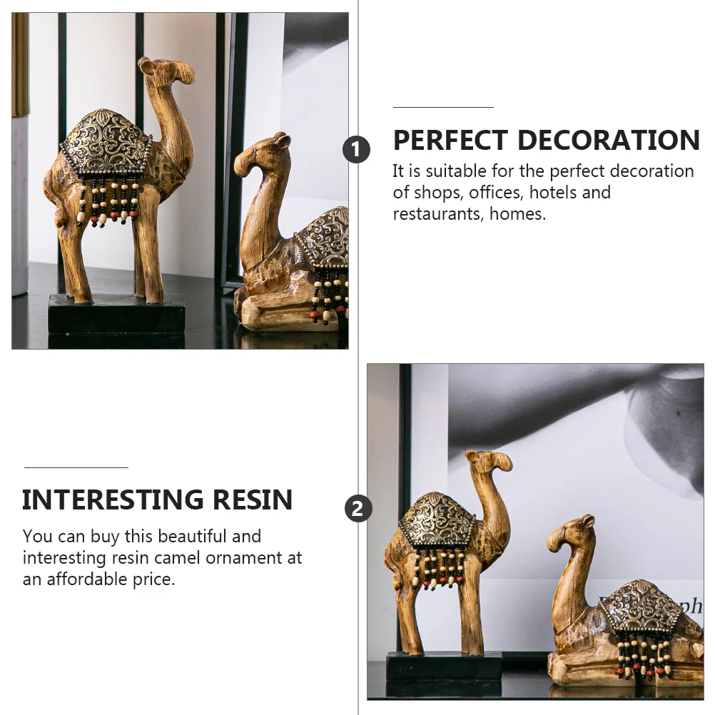 

1pc Simulated Wooden Camel Resin Decor For Unique Craft Decor Home Office Hotel Restaurant Desktop Decoration Creative Craft