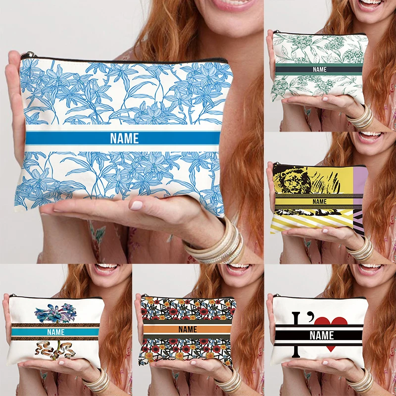 Beauty Makeup Names - Ladies Personalized Makeup Bag School Teacher