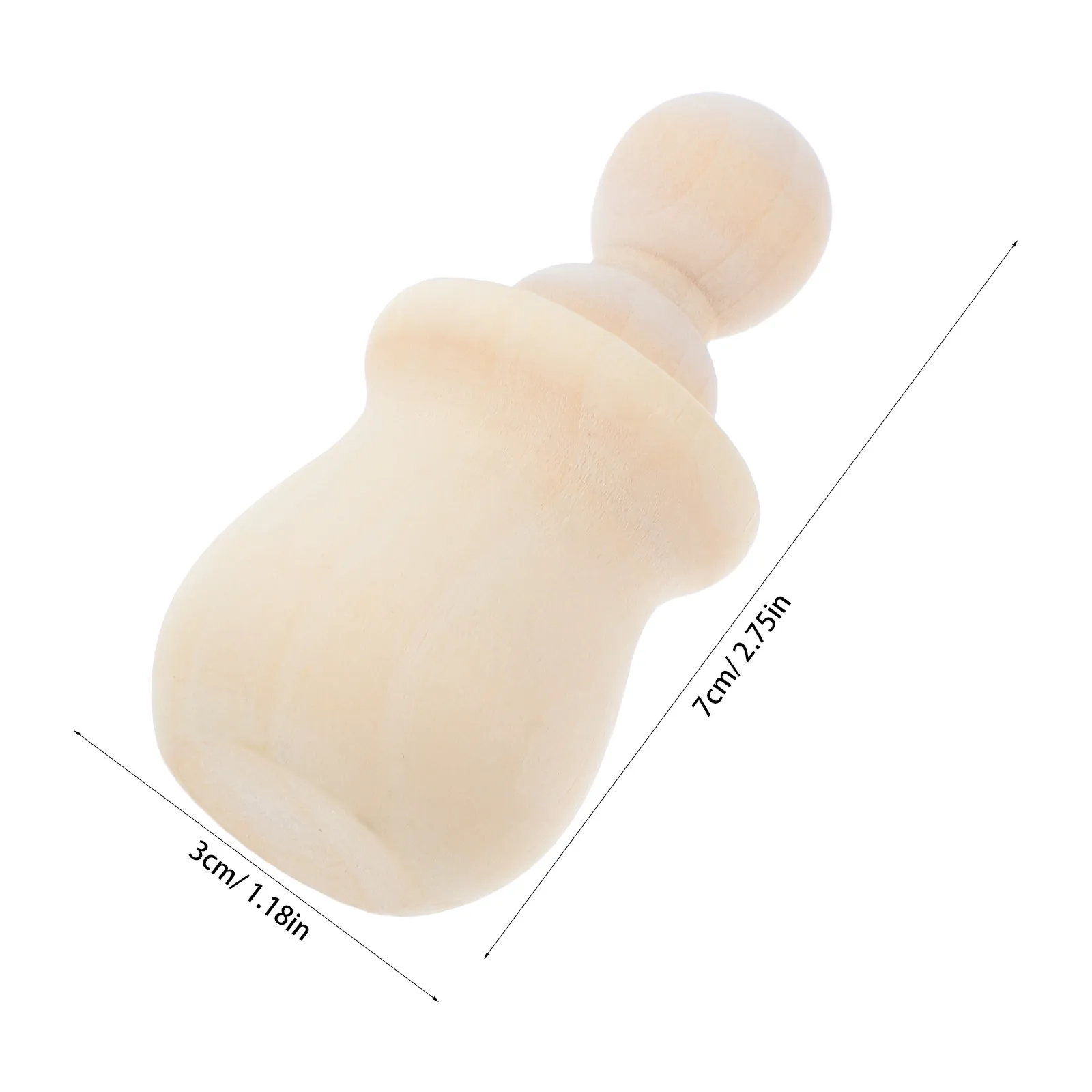 6Pcs Natural Wood Peg Unfinished Smooth Craft Figures for DIY Painting Family Bonding Home Travel Creative Projects - view 6