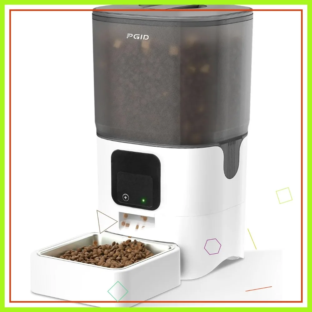

1080P HD Auto Cat Feeder with Camera, Night Vision, 2.4G WiFi for Cats & Small Dogs, 2-Way Audio & Meal Call, Motion Capture