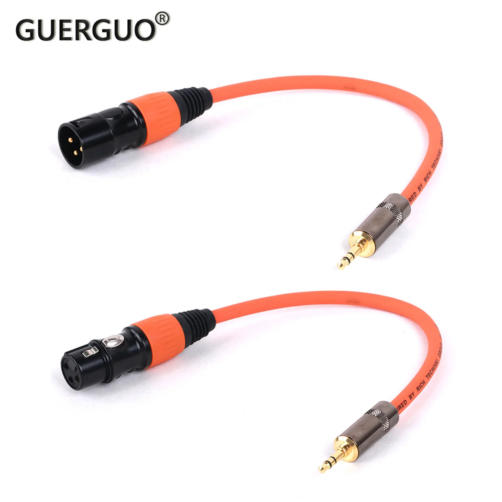 

GuerGuo 3.5mm To 3Pin XLR Female/Male Stereo Audio Cable 1/8 Inch TRS To 3-pin Mini XLR Female/Male Headphones Audio Cable