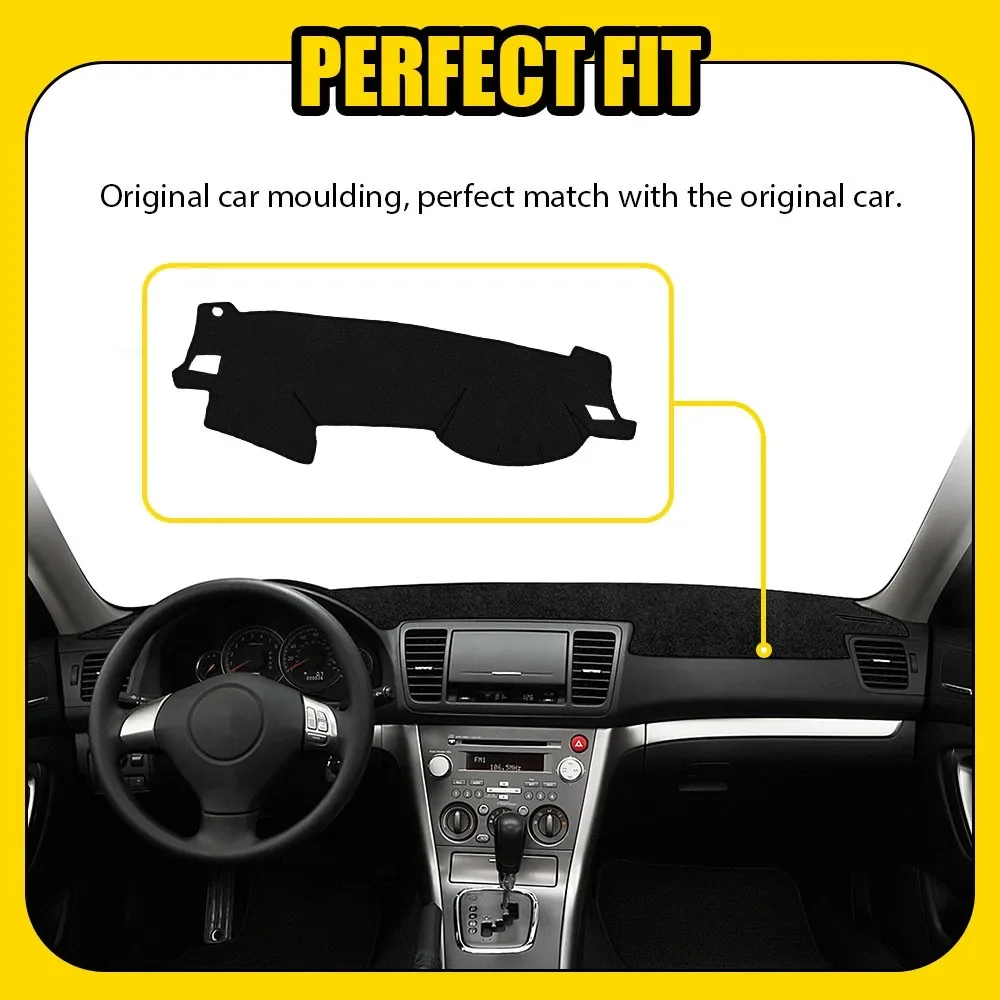 LHD Car Dashboard Mat for Subaru Outback Legacy 2003 2004 2005 2006 2007 2008 2009 Dash Mat Dashmat Sunshade Protective Carpet
