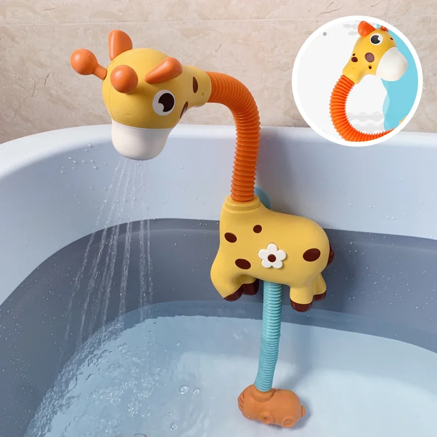 ยีราฟไฟฟ้าสเปรย์น้ํา Squirt Sprinkler เด็กของเล่นอ่างอาบน้ําฝักบัวสระว่ายน้ําห้องน้ําสําหรับเด็กวัยหัดเดินของขวัญ
