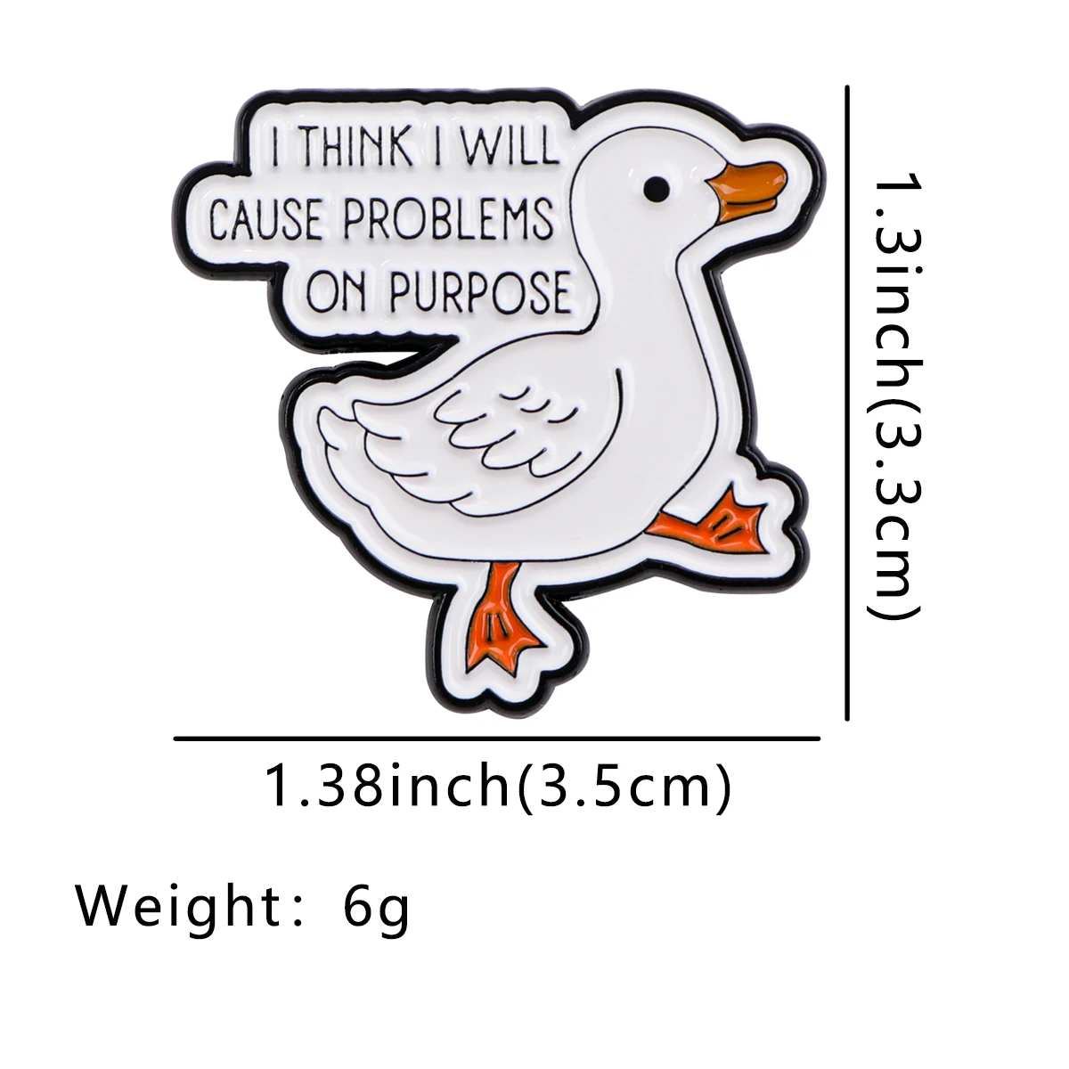 Cartoon Duck Quotations Series Enamel Pin Men Women's Brooches Briefcase Badges Lapel Pins for Backpacks Jewelry Accessories