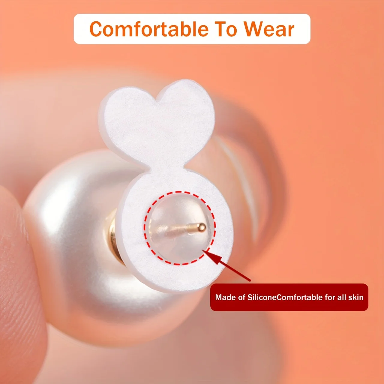 10pcs Suitable for Heavy Earring Backs - Invisible Silicone Earring Lifters, Non-Slip Support Pads for Droop-Free Earlobes