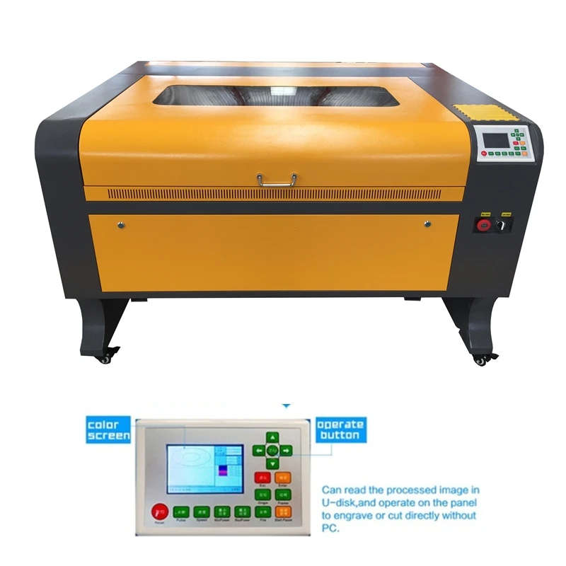 Free shipping 6090 ruida Offline board DSP Co2 Laser engraving with laser marking machine carving machine CNC laser engraver