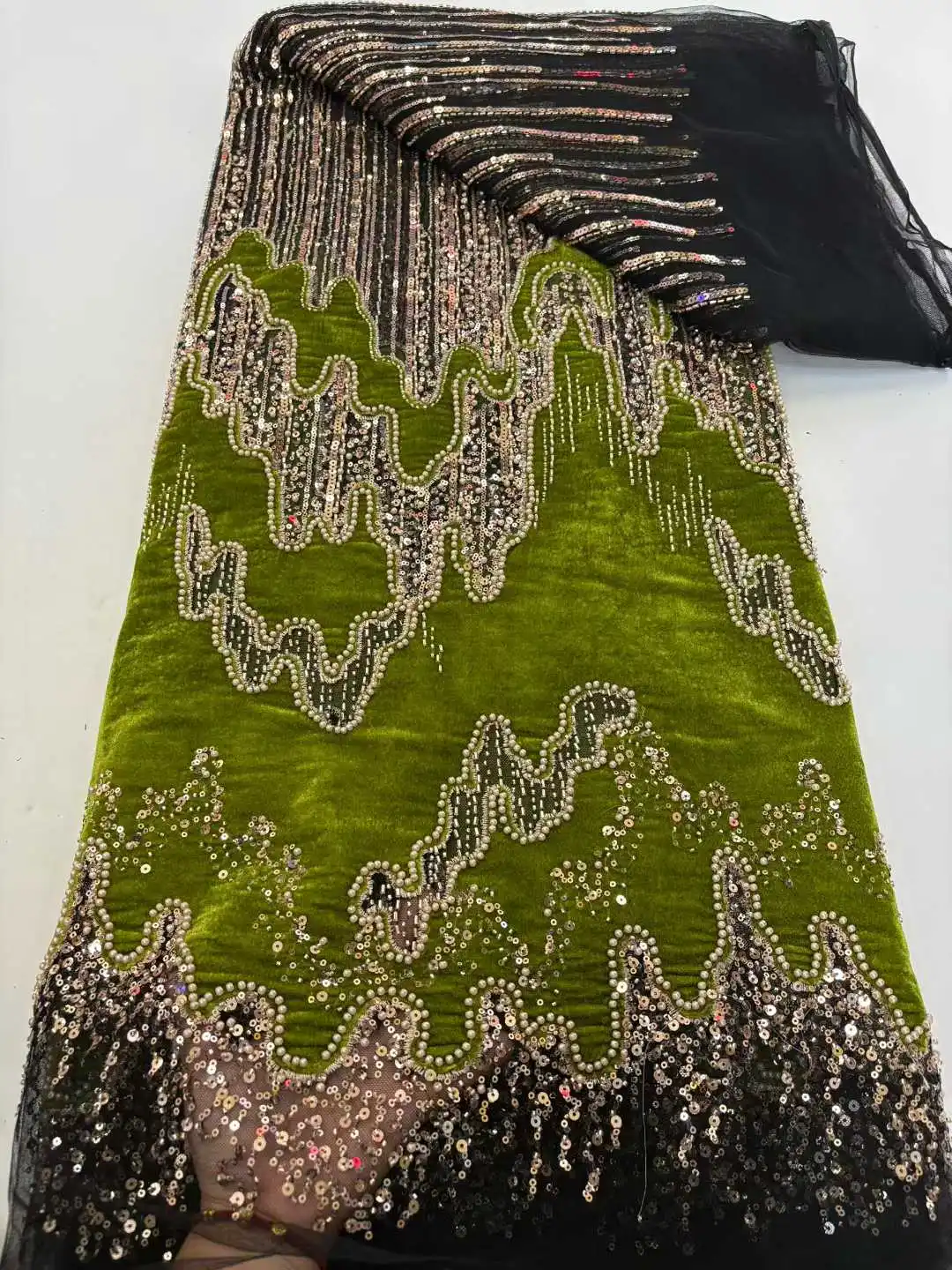 

Африканская бархатная кружевная ткань с блестками, нигерийская французская сетчатая кружевная ткань для шитья, 2023, высокое качество, свадебное платье